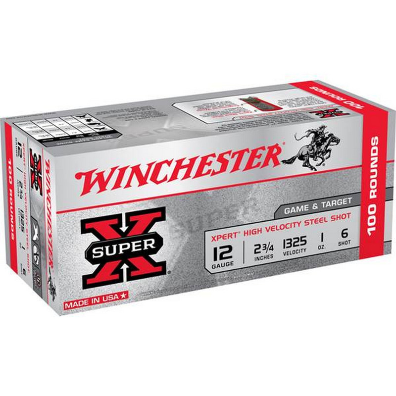 Winchester WE12GTVP Xpert Steel 12 Ga 2 3/4" 1 Oz - 100 Rd VP in Shot Size 6 Ammo Size